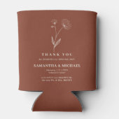 Terracotta katoen Bloem Classic Bruiloft Blikjeskoeler (Achterkant)