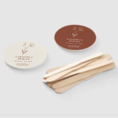 Terracotta Katoen Bloem Favoriete Bruiloft Handwaaier (Niet-gemonteerd)