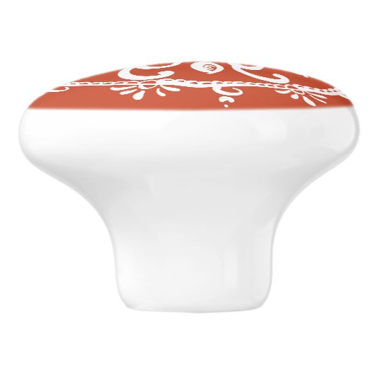 Terracotta Keramische Knop (Zijkant)