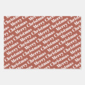Terracotta Kerstmis, bomen, polka-stippen vakantie Inpakpapier Vel (Voorkant 2)