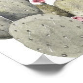 Terracotta Khaki Cactus Mexicaanse Zitkuur Poster (Hoek)