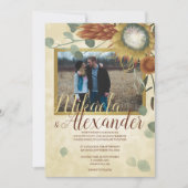 Terracotta King Proteas Eucalyptus Groene Herfst Kaart (Voorkant)