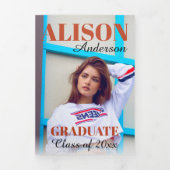 Terracotta Klasse van 2025 afstuderen foto Drieluik Aankondiging (Cover)