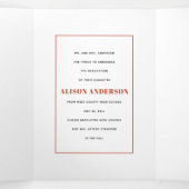 Terracotta Klasse van 2025 afstuderen foto Drieluik Aankondiging (Binnenkant midden)