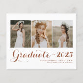 Terracotta Klasse van 2025 Photo Collage Afstudere (Voorkant)