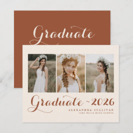 Terracotta Klasse van 2025 Photo Collage Afstudere