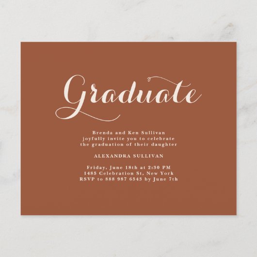 Terracotta Klasse van 2025 Photo Collage Afstudere (Achterkant)