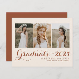 Terracotta Klasse van 2025 Photo Collage Afstudere