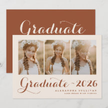 Terracotta Klasse van 2025 Photo Collage Afstudere