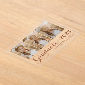 Terracotta Klasse van 2025 Photo Collage Afstudere Acryl Uitnodigingen (Laagn)