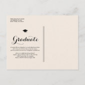 Terracotta Klasse van 2025 Photo Collage Afstudere Uitnodiging Briefkaart (Achterkant)