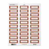 Terracotta Klassiek Modern Retouradres Etiket (Full Sheet)