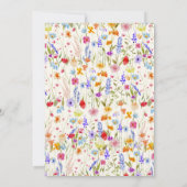 Terracotta Kleine Wildflower Baby shower Kaart (Achterkant)