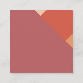 Terracotta Kleurenblok QR Code Trouwwebsite Informatiekaartje (Achterkant)