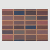 Terracotta Kleurrijke Strepen Modern Aards Tissuepapier (Voorkant)