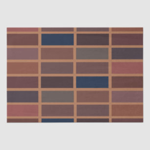 Terracotta Kleurrijke Strepen Modern Aards Tissuepapier