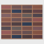 Terracotta Kleurrijke Strepen Rust Gestreept Cadeaupapier (Vlak)