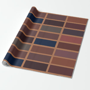 Terracotta Kleurrijke Strepen Rust Gestreept Cadeaupapier