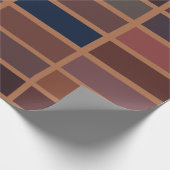 Terracotta Kleurrijke Strepen Rust Gestreept Cadeaupapier (Hoek)
