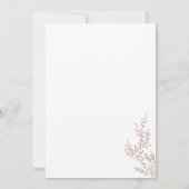 Terracotta Klimop Bloem Bruiloft Botanisch we doen Kaart (Achterkant)