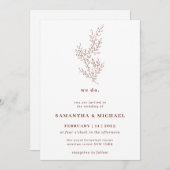 Terracotta Klimop Bloem Bruiloft Botanisch we doen Kaart (Voorkant / Achterkant)