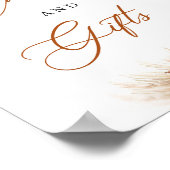 Terracotta koperen bloemen groen Cards en Cadeaus Poster (Hoek)