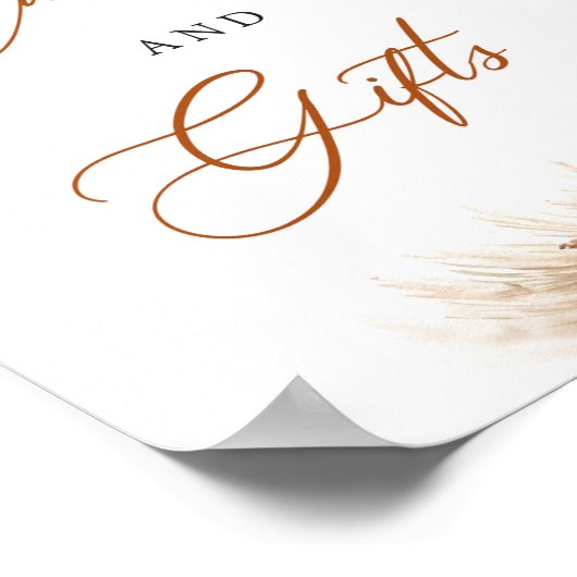 Terracotta koperen bloemen groen Cards en Cadeaus Poster (Hoek)