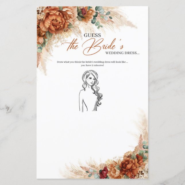 Terracotta koperen floral Raad de Dress van de Bri (Voorkant)