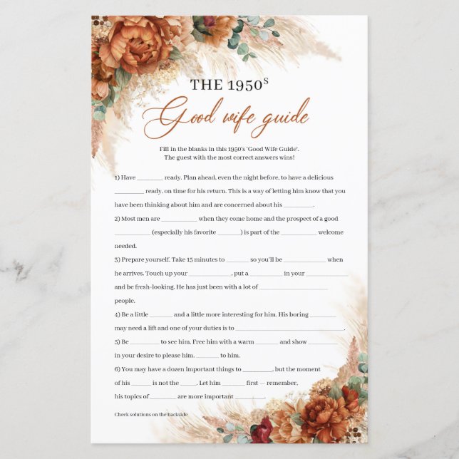 Terracotta koperen floral The 1950s Good Wife Guid (Voorkant)