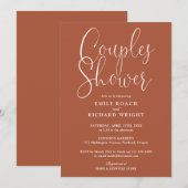 Terracotta Koppel Bruiloft Bruidsshower Kaart (Voorkant / Achterkant)