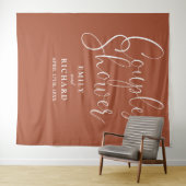 Terracotta koppels bruiloft douche foto achtergron wandkleed (In Situ (horizontaal))