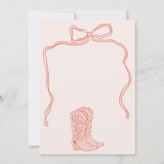 Terracotta krabbeltjes laarzen bruisende bruiloft  kaart (Achterkant)