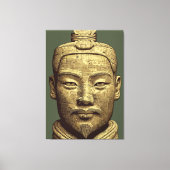 Terracotta krijger - Oud Goud Kunst Canvas Afdruk (Voorkant)