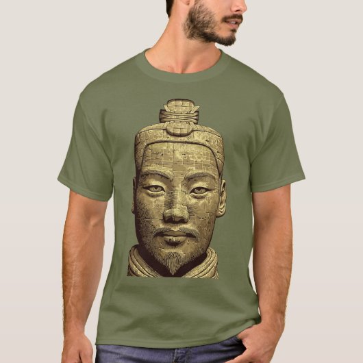 Terracotta krijger - Oud Goud Kunst T-shirt (Voorkant)