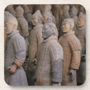 Terracotta krijgers in het graf van keizer Qin Shi Bier Onderzetter