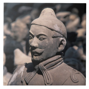 Terracotta krijgers in het graf van keizer Qin Shi Tegeltje