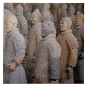 Terracotta krijgers in het graf van keizer Qin Shi Tegeltje
