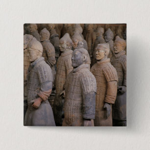 Terracotta krijgers in het graf van keizer Qin Shi Vierkante Button 5,1 Cm