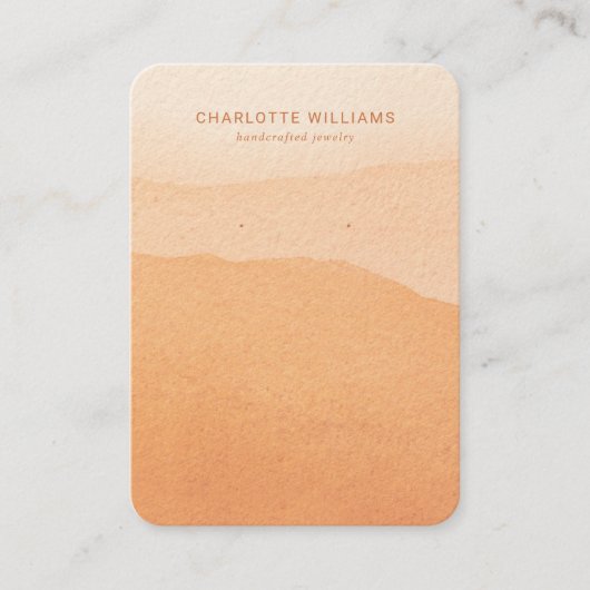 Terracotta Lagen Sieraden Display Kaart Visitekaartje (Voorkant)