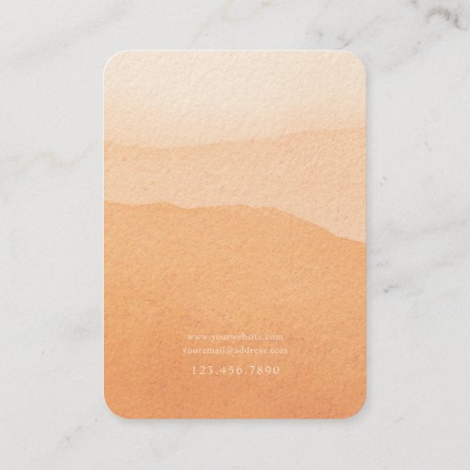 Terracotta Lagen Sieraden Display Kaart Visitekaartje (Achterkant)