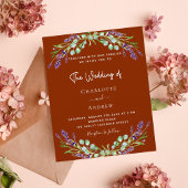 Terracotta lavendel bloemengroen budget bruiloft