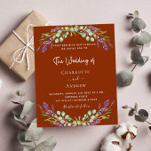 Terracotta lavendel bloemengroen budget bruiloft