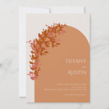 Terracotta Leaves Clean Modern Wedding