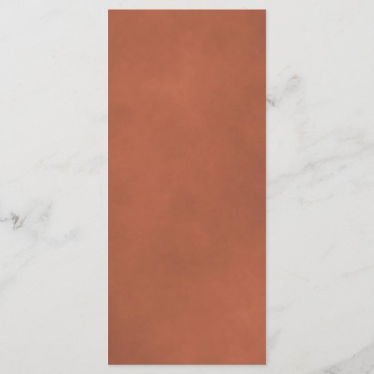 Terracotta Leaves Elegant Rustic Wedding Menu (Achterkant)