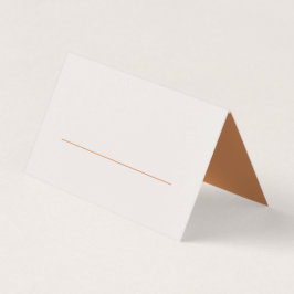Terracotta Leaves Modern Wedding Place Card Kaart