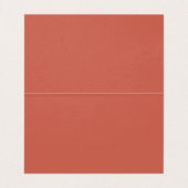 Terracotta Leaves Modern Wedding Place Card Kaart (Binnenkant ongevouwen)