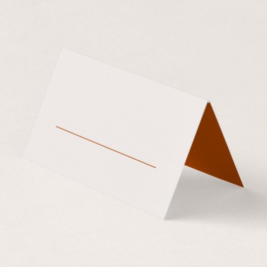 Terracotta Leaves Modern Wedding Place Card Kaart (Voorkant)