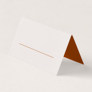 Terracotta Leaves Modern Wedding Place Card Kaart