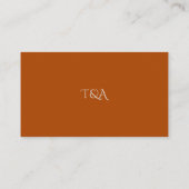 Terracotta Leaves Modern Wedding RSVP Kaart (Achterkant)