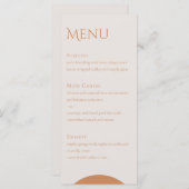 Terracotta Leaves Wedding Menu (Voorkant / Achterkant)